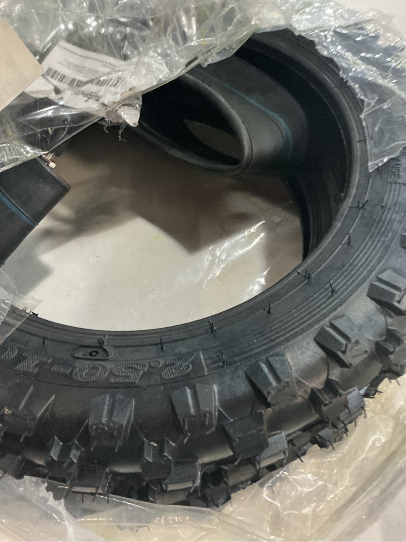 Condition photo showing New/Like New for (2 set) 2.5-10" off-road tire and inner tube set - dirt bike tire with 10-inch rim and 2.5/2.75-10 dirt bike inner tube heavy duty compatible with honda crf50/xr50, suzuki drz70/jr50 and yamaha pw50
