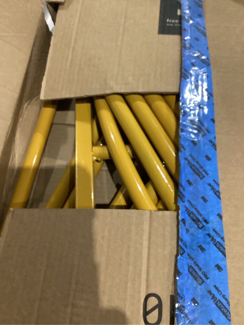 Condition photo showing Good Condition for metal arch stand and cover set,1 dusty blue spandex fitted backdrop with 1 gold wedding arched stand frame for parties birthday baby shower bridal banquet decoration (6.6ft) 6.6ftx3.3ft dusty blue