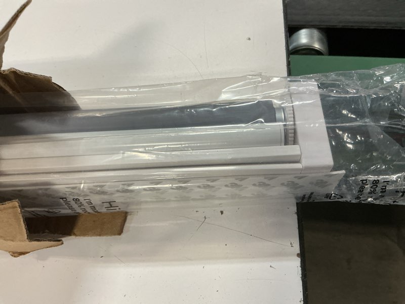 Condition photo showing As Is for lazblinds no tools no drill cordless roller shades, 100% blackout roller blinds for windows, thermal insulated uv protection waterproof roll up window blinds and shades, 30'' w x 48'' h, grey grey 30'' w x 48'' h