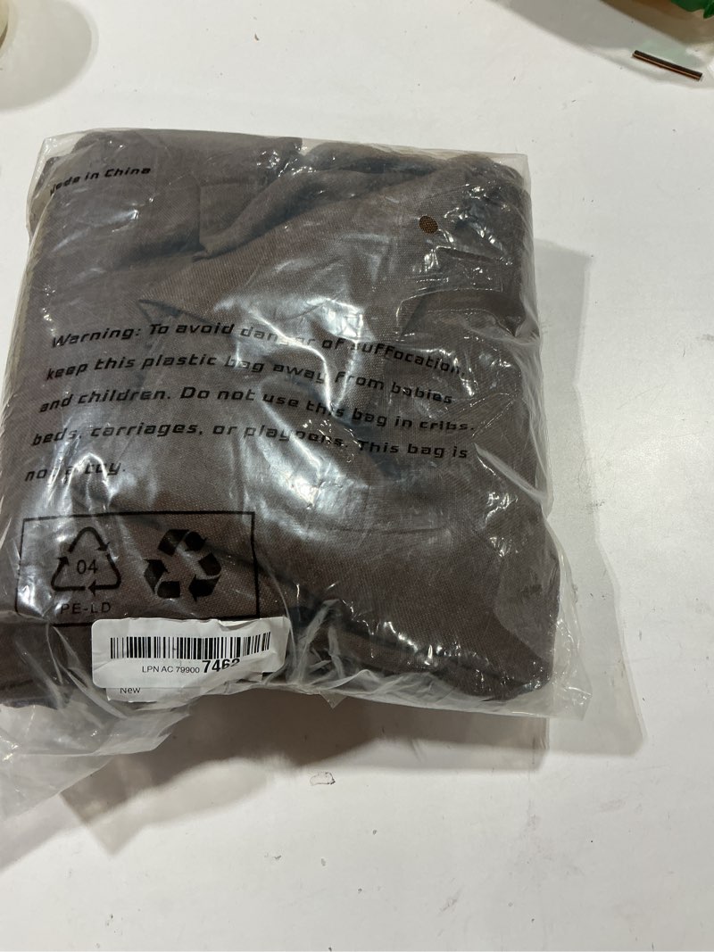 Condition photo showing Good Condition for bgment brown linen curtains 80 inches long for living room, window drapes semi sheer rustic textured for farmhouse beroom dining room decor rod pocket lightweight, 2 panels set, each 52 inch wide 52"w x 80"l (pack of 2) brown