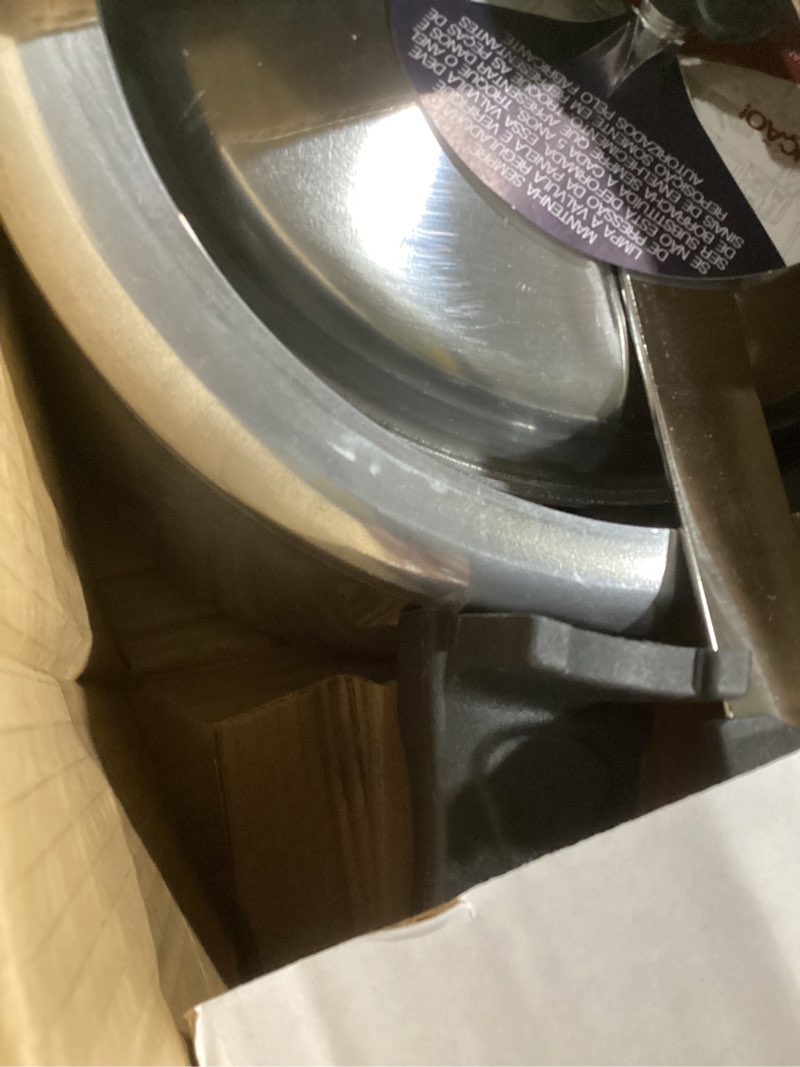 Condition photo showing As Is for luxshiny stainless steel pressure cooker gas stove top pressure canner safety aluminum canning pot household cooker pot silver