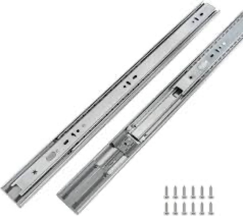 20 Inch 6 Pairs Soft Close Drawer Slides Full Extension Side Mount 100 LB Capacity Ball Bearing Slid