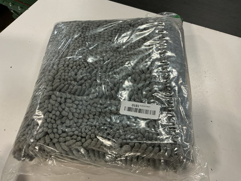 Condition photo showing Good Condition for gorilla grip bath rug mat, thick soft absorbent chenille, quick dry microfiber mats, rubber backing washable shower floor rugs, us designed bathroom bathmat home decor accessories, 24x17, grey grey 24" x 17"