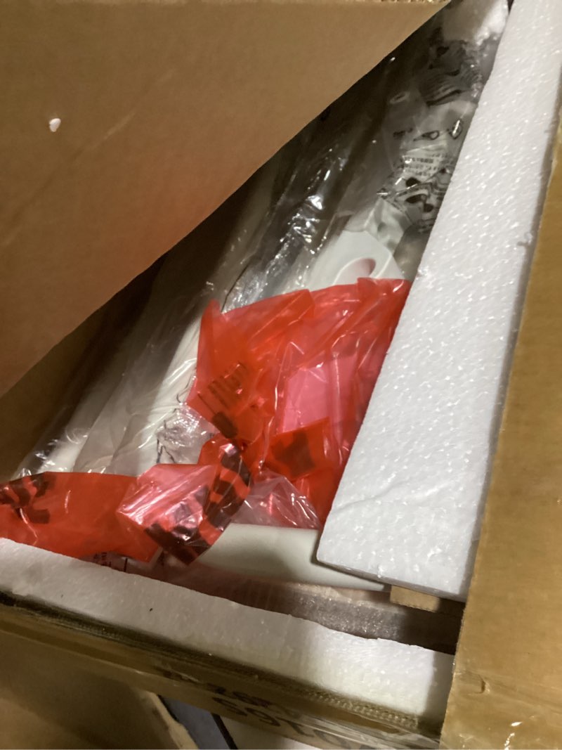 Condition photo showing Good Condition for Huuger Folding Desk with 3-Level Adjustable Height and Tablet Slot, 24 Inch Foldable Computer Desk for Small Spaces, Space Saving, Writing Work Table for Home Office, Bedroom, Study, Oak 26.6 inch Beige