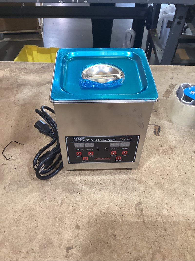 Condition photo showing As Is for vevor 10l ultrasonic cleaner, professional 180w ultrasonic cleaner machine with digital display and cleaning basket, 40khz stainless steel cleaning machine ideal for jewelry, coins, watches, razors