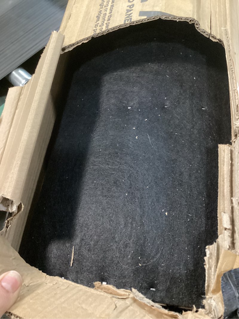 Condition photo showing Good Condition for 94.5 x 23.6 in Acoustic Wood Wall Panels,3D Flexible Soundproof Absorbing Panels,Wood Slat Walls for Interior Wall Decor (Brown)