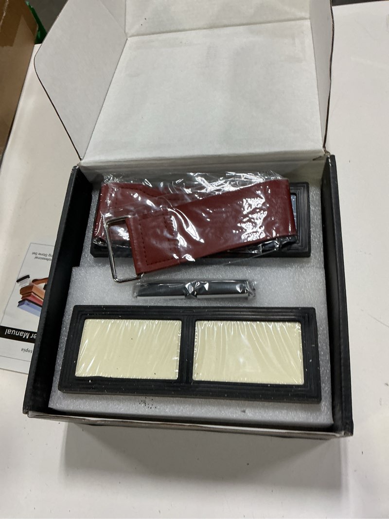 Condition photo showing Good Condition for intelitopia complete knife sharpening stone set – dual grit whetstone 400/1000 3000/8000 knife sharpener with leather strop, flattening stone, bamboo base, 3 non-slip rubber bases & angle guide