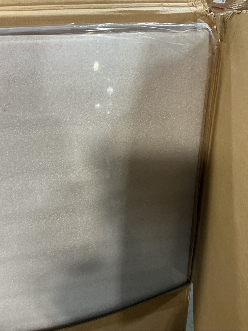 Condition photo showing Good Condition for beveled edge irregular office chair mat with lip for carpet or hardwood floor crystal clear 36" x 48" smooth glide and easy roll on/off, heavy duty and non-slip pad floor chair mat with lip