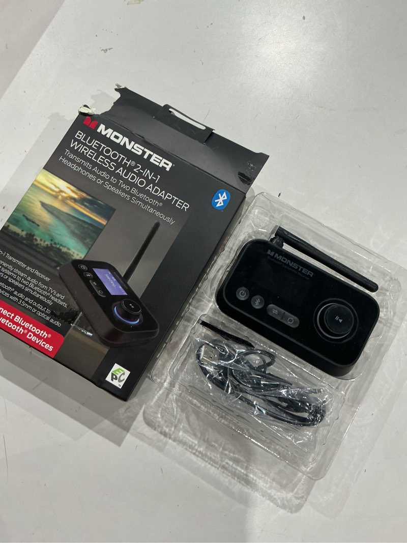 Condition photo showing Good Condition for monster led new bluetooth wireless transmitter receiver, turn devices compatible, 1.7in 0.35 lb