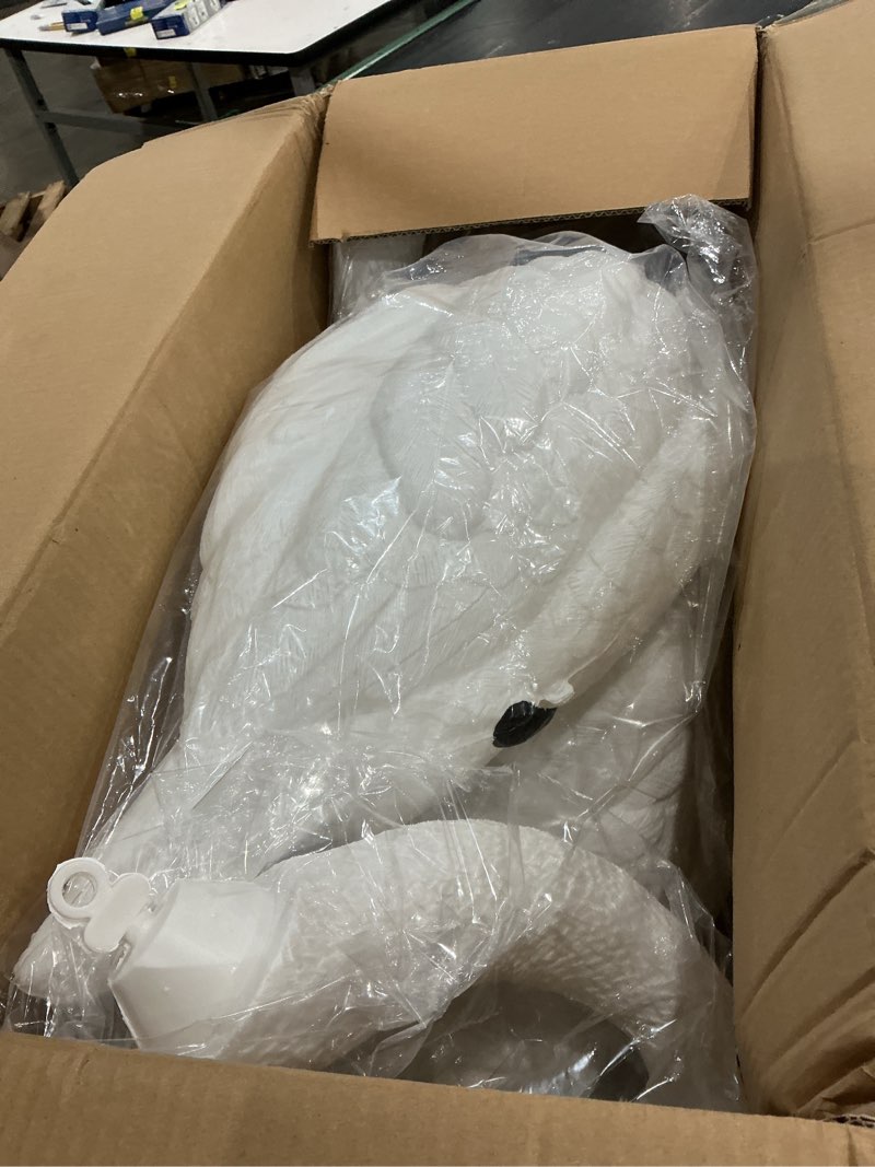 Condition photo showing Good Condition for geetery 2 pcs swan decoy pond floating decoration plastic lifelike goose floating decoys garden pond decoration for fields float on the water pool garden accessories, white