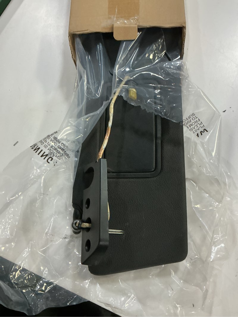 Condition photo showing As Is for sun visor fit for jeep wrangler jr gladiator 2018 2019 2020 2021 2022 2023 replace 6br80tx7aq with vanity light with makeup mirror (left side(w/garage door opener)) left side(w/ garage door opener)