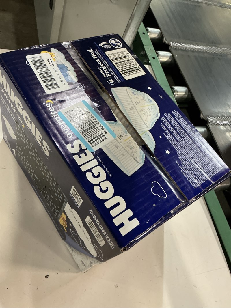 Condition photo showing New/Like New for huggies overnites size 4 overnight diapers (22-37 lbs), 58 ct, packaging may vary size 4 58