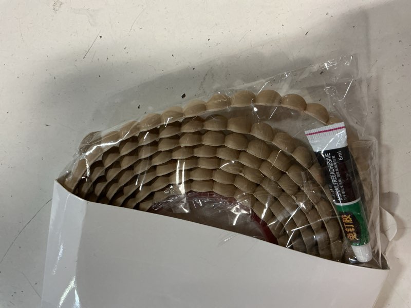 Condition photo showing Good Condition for leinuosen flexible molding trim peel and stick for walls decorative bead pearl diy wall trim for bathroom mirror frame border backsplash ceiling cabinet tv wall edge(wood,10ft /15 mm) 10ft /15 mm wood