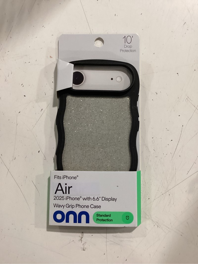 Condition photo showing Good Condition for onn wavy grip phone case for iphone 17 - black/gold glitter