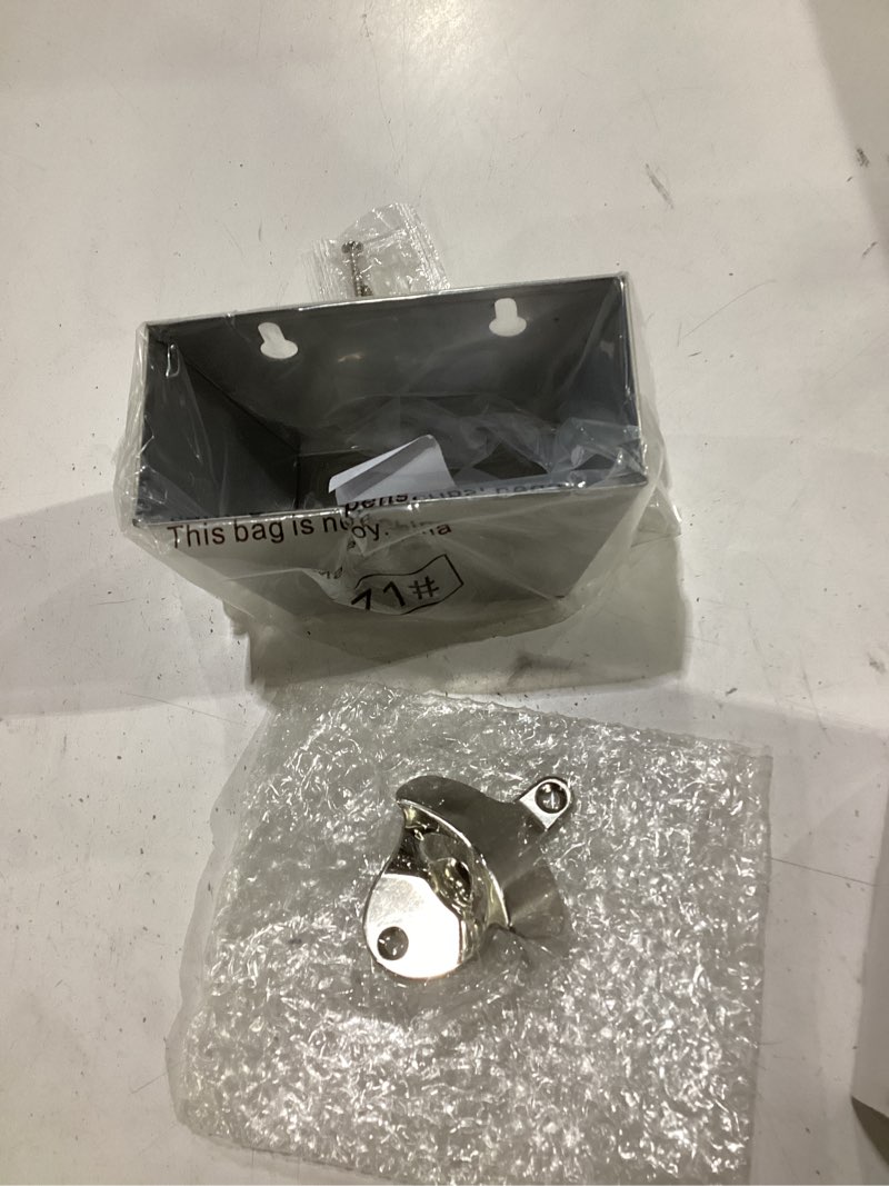 Condition photo showing New/Like New for luwanburg wall-mounted bottle opener 304 stainless bottle cap catcher with hole, outdoor wall mounted bottle opener used for seashore/boat