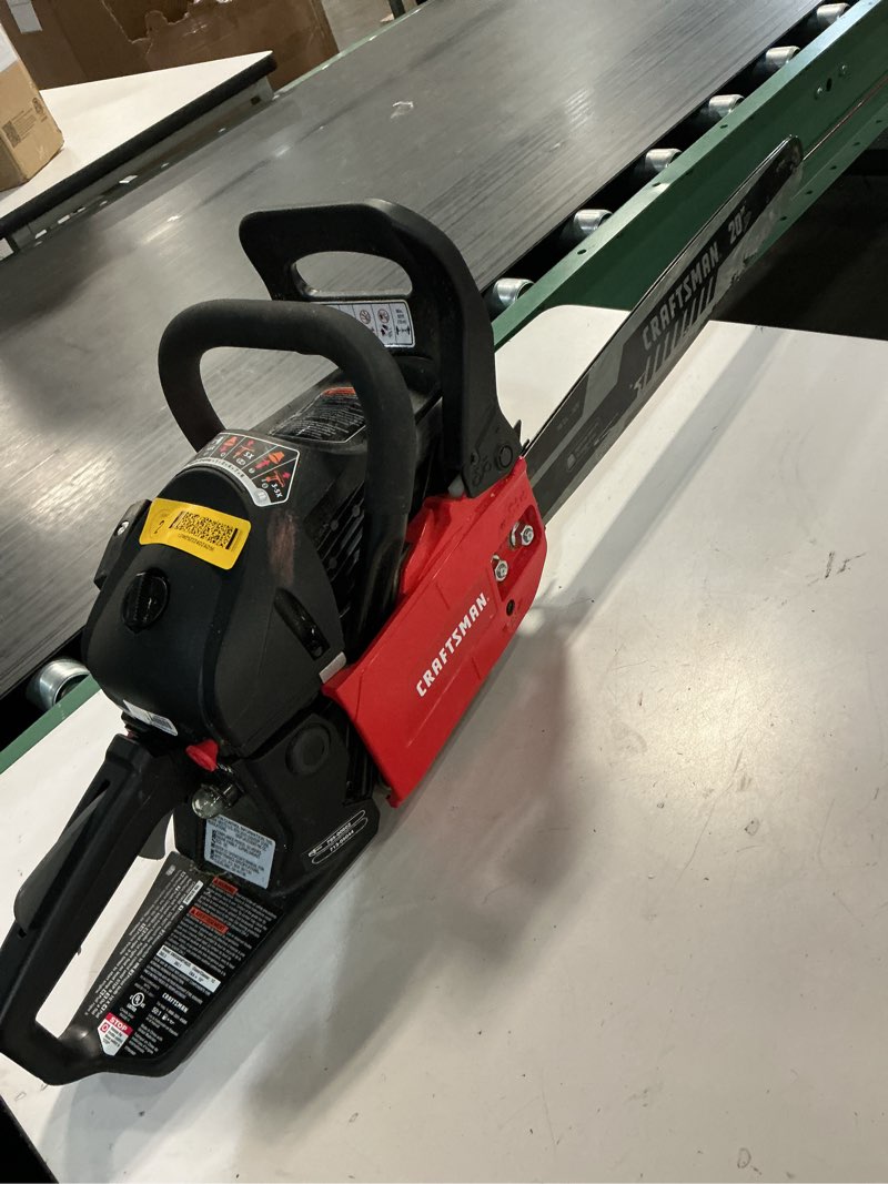 Condition photo showing As Is for craftsman s180 42-cc 2-cycle 18-in gas chainsaw