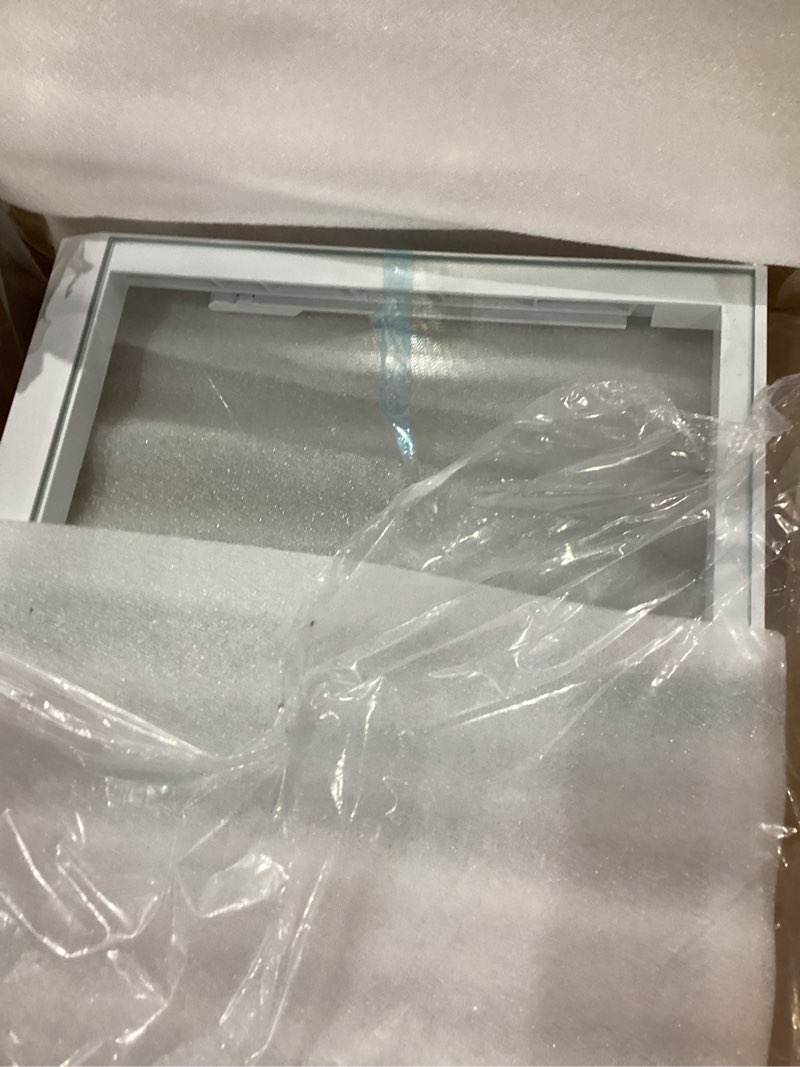 Condition photo showing Good Condition for W10508993, W10864399 Refrigerator Glass Crisper Cover Compatible with whirlpool, kenmore, maytag, amana and kitchenAid etc, Crisper Drawer Cover Assembly W10275293 Replace 2217039, 2206096, 2209698