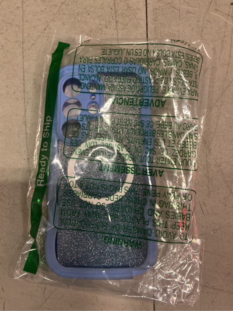 Condition photo showing New/Like New for hekodonk for galaxy s26 ultra case magnetic,[cute wave][compatible with magsafe][built-in tempered glass screen protector] [glitter card] full body bling case for samsung galaxy s26 ultra,light blue galaxy s26 ultra light blue+wave