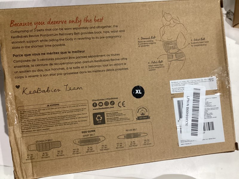 Condition photo showing Good Condition for 3 in 1 Postpartum Belly Support Recovery Wrap – Postpartum Belly Band, After Birth Brace, Slimming Girdles, Body Shaper Waist Shapewear, Post Surgery Pregnancy Belly Support Band (Midnight Black, XL) Midnight Black XL, Waist 36"-45"