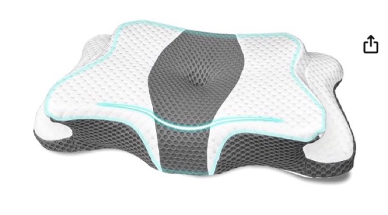 chxxy memory foam pillows, cervical pillow for neck and shoulder pain relief, ergonomic contour bed pillow, soft for side sleep stomach sleeping and back sleeper-queen size&grey