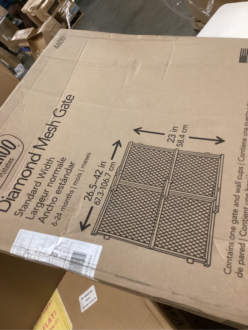 Condition photo showing As Is for BABELIO Safety Gate Door Fits for Stairs, Narrow and Wide Doorways with Auto Close, Easy Install, No Drilling, Pressure Mounted for Baby, Child, Pets, Dog/Puppy, 26''-40'', White White 30\"Tall 26\"-40\" Wide similar