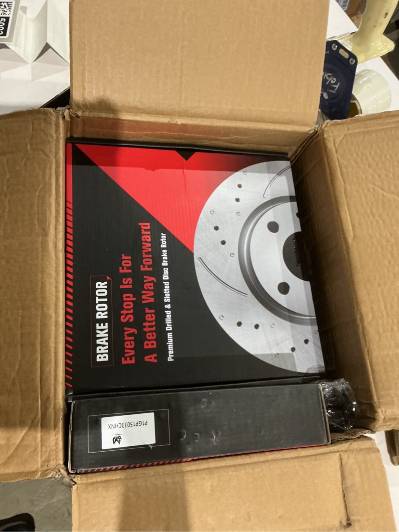 Condition photo showing New/Like New for motorevo front brake kit compatible with corolla [2009-2019] geomet coated drilled & slotted brake rotors [corolla 2009-2018 all models; 2019 only for 1.8l not 2.0l] high-performance 275mm discs front 09-18 all models; 2019 only for 1.8l models front