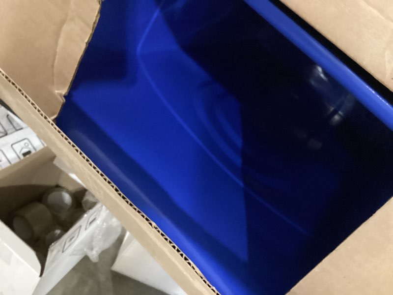 Condition photo showing Good Condition for united solutions highboy recycling container, 23 gallon, space saving slim profile and easy bag removal for indoor or outdoor use, recycle blue 2 pack recycle blue