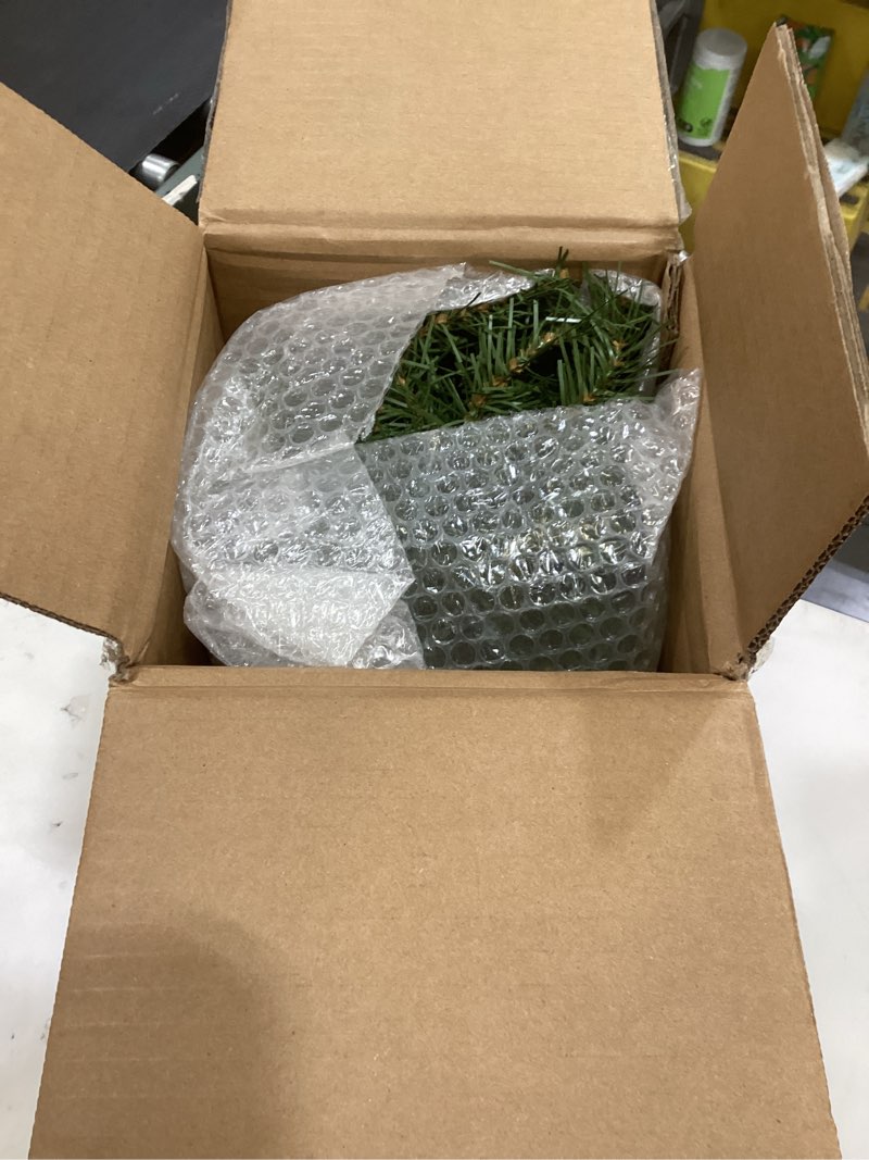 Condition photo showing Good Condition for national tree company 9 ft pre-lit norwood fir artificial christmas garland, christmas decoration with 50 clear led lights, 240 tips, green plug in