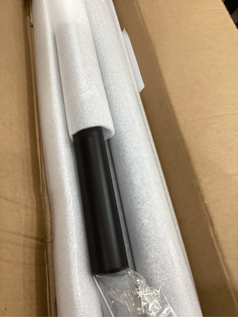 Condition photo showing Good Condition for 11ft starlink pole mount,1.9" diameter thickened outdoor heavy duty galvanized steel weather station mounting pole,with bottom fixed bracket,universal size suitable for starlink pipe adapter, black 11ft direct burial pole