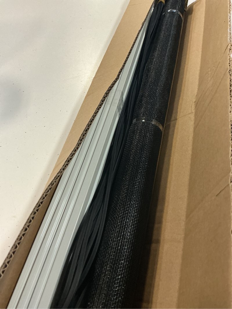 Condition photo showing Good Condition for paramondo 2 sets diy window screen frame kit, easy cut-to-size design window screen, includes screen mesh, frame parts & tools for window screen replacement, white, 46" lx 46"w white - 46" lx 46"w
