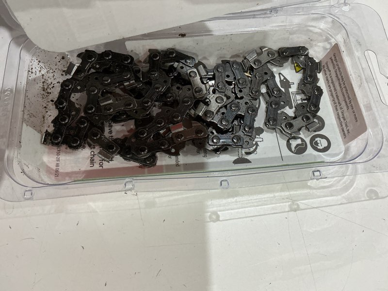 Condition photo showing As Is for oregon r50 50 link replacement chainsaw chain for 14-in, 0.043-in gauge, 3/8-in pitch