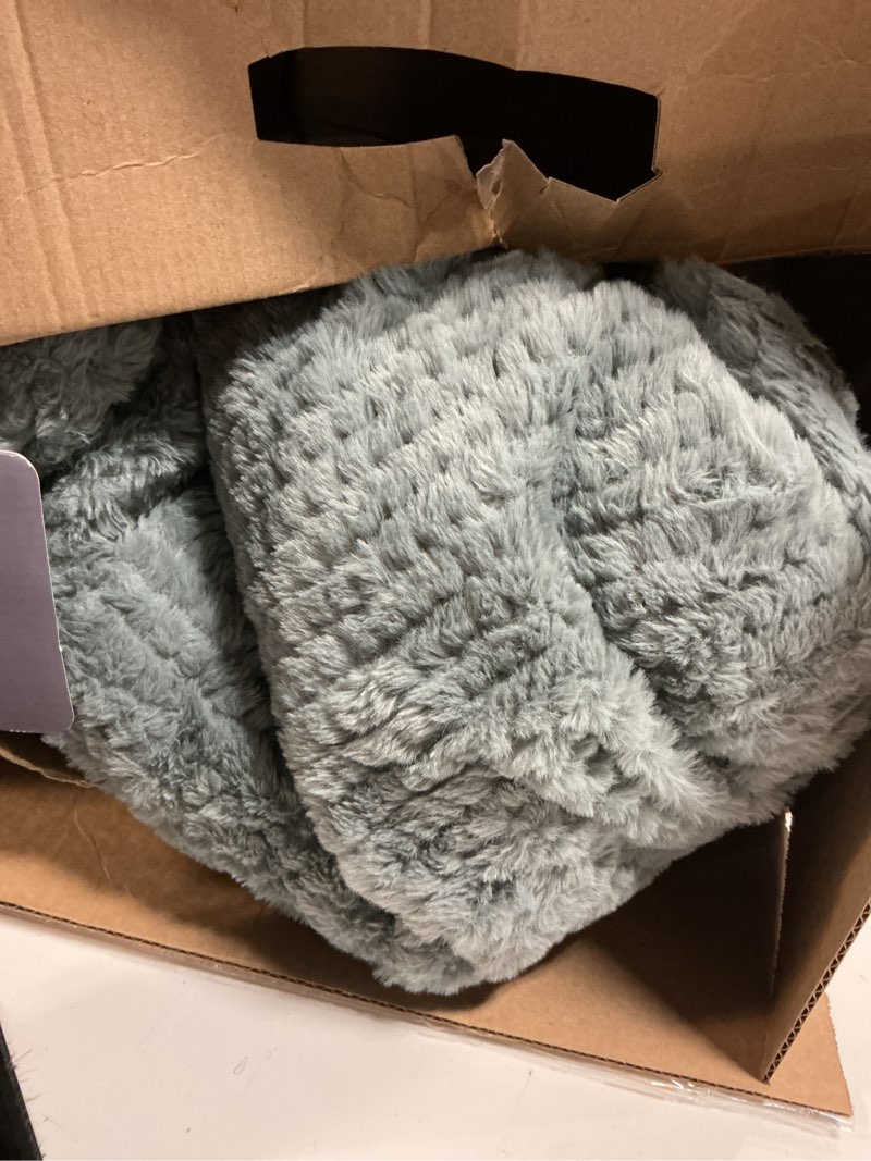 Condition photo showing Good Condition for Heated Blanket Electric Blanket,Cozy Faux Rabbit Fur & Soft Flannel Warm Heater Throw Blanket with 5 Fast Heating Levels &10Hours Auto-Off Over-Heat Protection?50" x 60" (Grey)