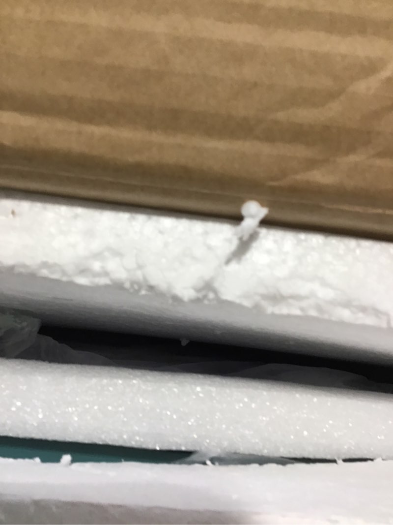 Condition photo showing As Is for LED Light Bathroom Mirror 22x32, Stepless Dimmable Irregular Backlit Mirror with 3 Colors, Anti-Fog, Memory, Al-Alloy Lampshade, Frameless Makeup Mirror for Bathroom (Horizontal/Vertical) Irregular a 32"L x 22"W