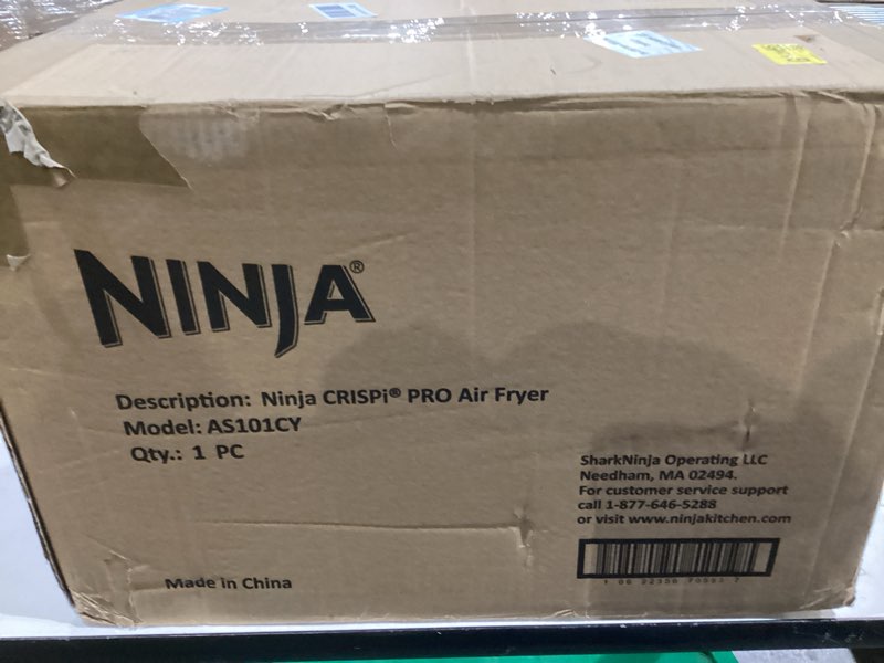 Condition photo showing New/Like New for Ninja Crispi Pro 6-in-1 Glass Air Fryer | 450°F, Nontoxic, 6qt & 2.5qt Containers & Lids | Microwave, Freezer, Dishwasher Safe | Max Crisp, Air Fry, Bake, Roast, Recrisp, Dehydrate |Cyberspace AS101CY