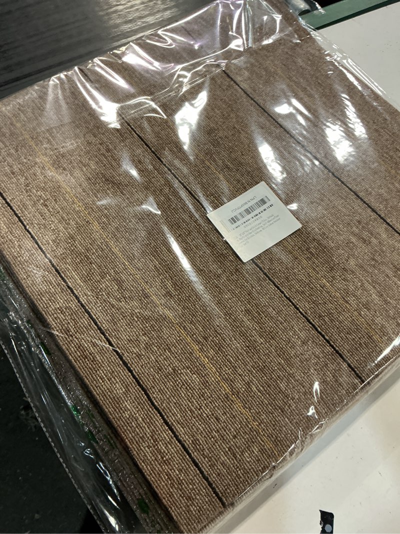 Condition photo showing New/Like New for 20"x20" peel and stick carpet tiles, 10-pack (26.9sq ft) with non-slip padding, self-adhesive floor squares for kitchen, bedroom, office indoor outdoor use (pd-5)