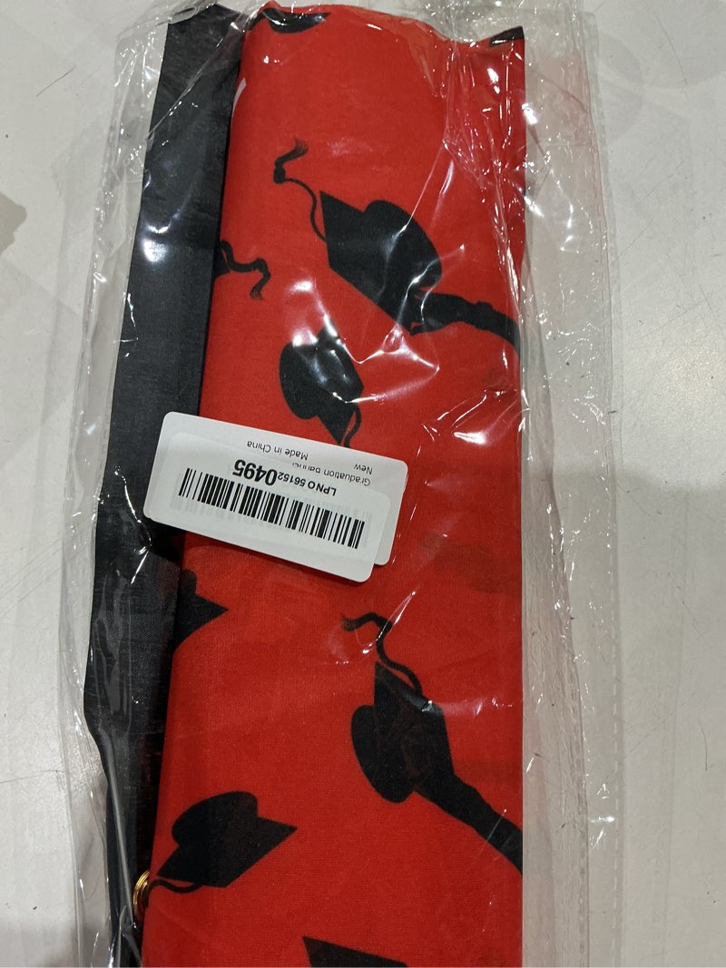 Condition photo showing Good Condition for 2026 graduation decorations, graduation banner class of 2026, hanging congratulations/congrats grad banner for door and porch, party decor - red red and black