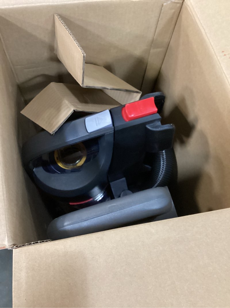 Condition photo showing As Is for hoover rewind pet bagless upright vacuum cleaner, automatic cord rewind, turbo