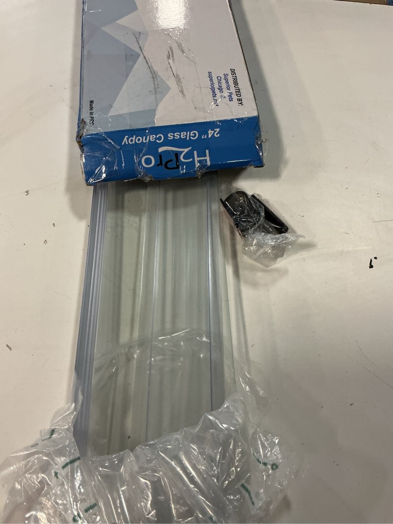 Condition photo showing Good Condition for h2pro 24" glass canopy for 15/20/ 55-gallon aqueon all glass marineland perfecto aquarium fish tank (23.07 x 11.69 x 0.16in)