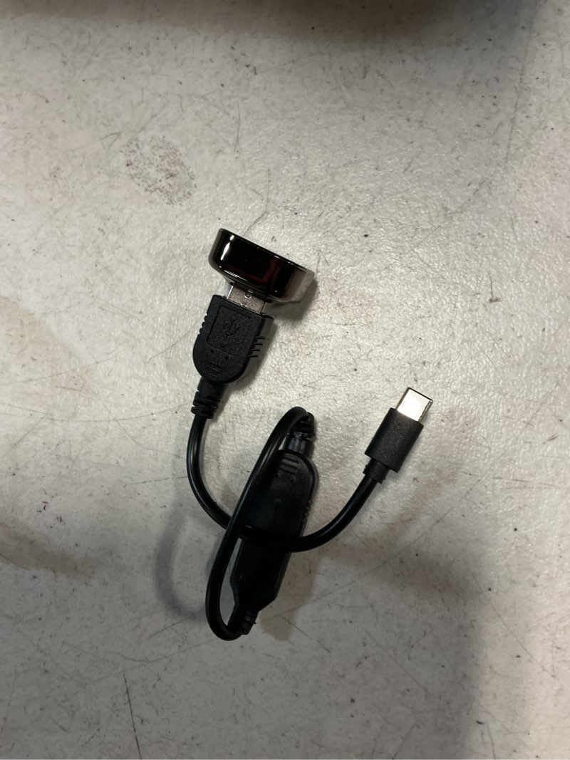 Condition photo showing As Is for wireless carplay adapter, 2026 upgrade 2-in-1 wireless android auto dongle, plug & play auto reconnect mini usb car play accessory compatible with iphone & android obsidian