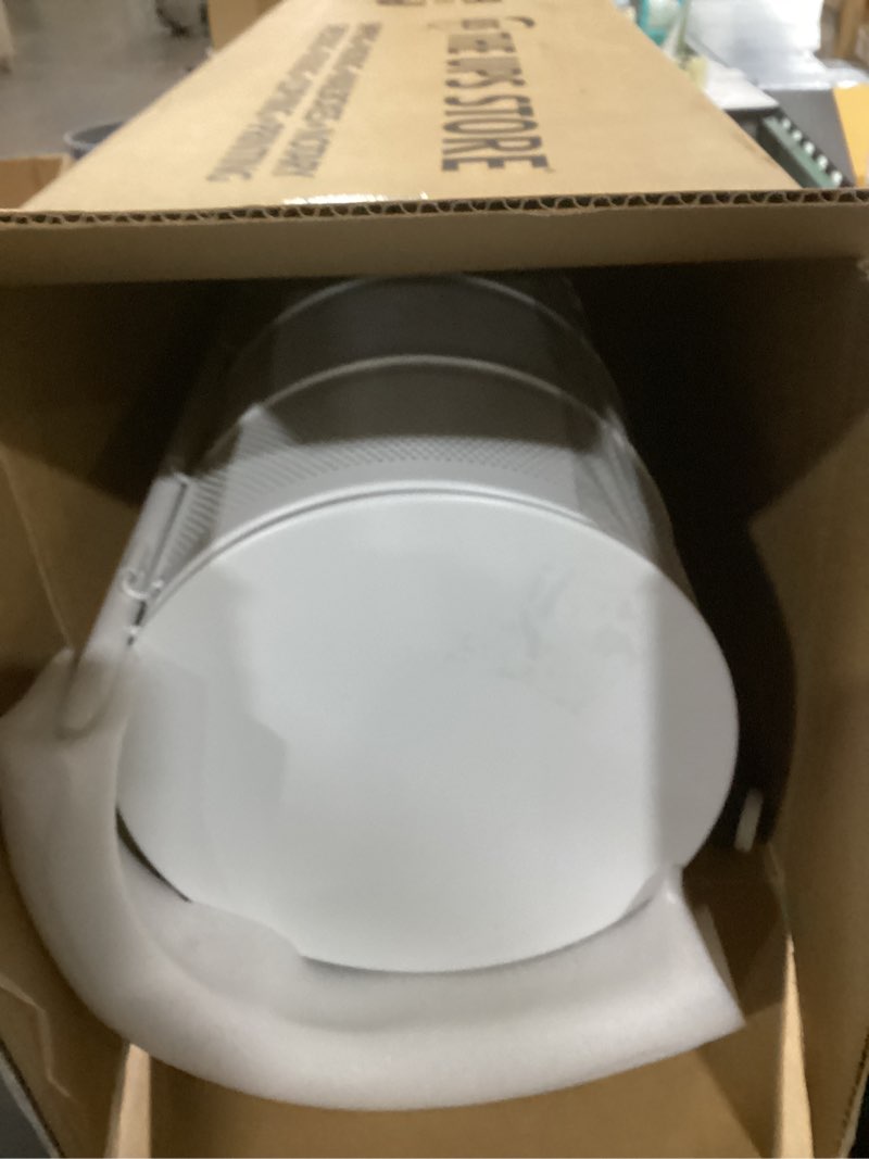 Condition photo showing As Is for JAQ Rotating Fruit Basket, 5-Tier Metal Sturdy Kitchen Storage Rack Carts No Assembly on Rolling Wheels for Fruit Vegetable Grocery Corns Potato Onion in Bathroom(White, 5-Tier) White/5-tier