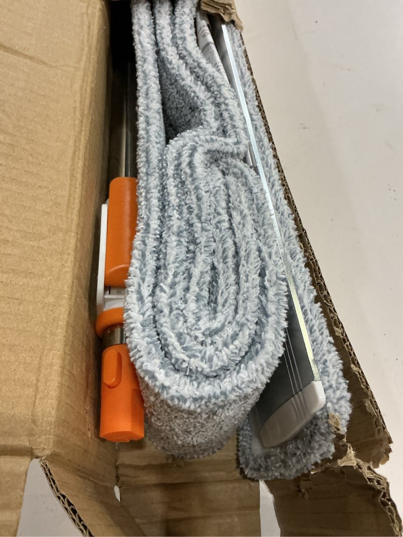 Condition photo showing Good Condition for 32-inch microfiber flat mop for floor cleaning - commercial wide mop with 360° rotation, stainless steel handle & 4 reusable washable pads - for hardwood, laminate, tile, dust and wet mopping 32 in mop set