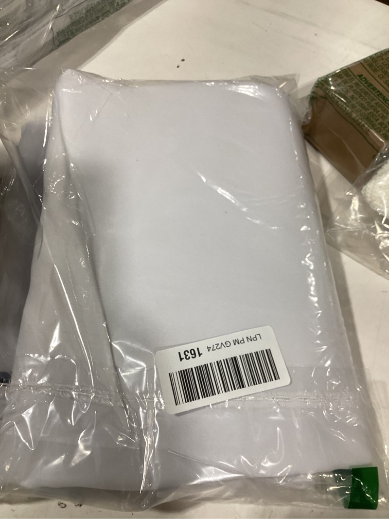 Condition photo showing New/Like New for bgment white blackout curtains 63 inch long - black out curtains for bedroom thermal insulated curtains for winter grommet total room darkening window drapes, 2 panels, 42 x 63 inch white 42"w x 63"l (pack of 2)