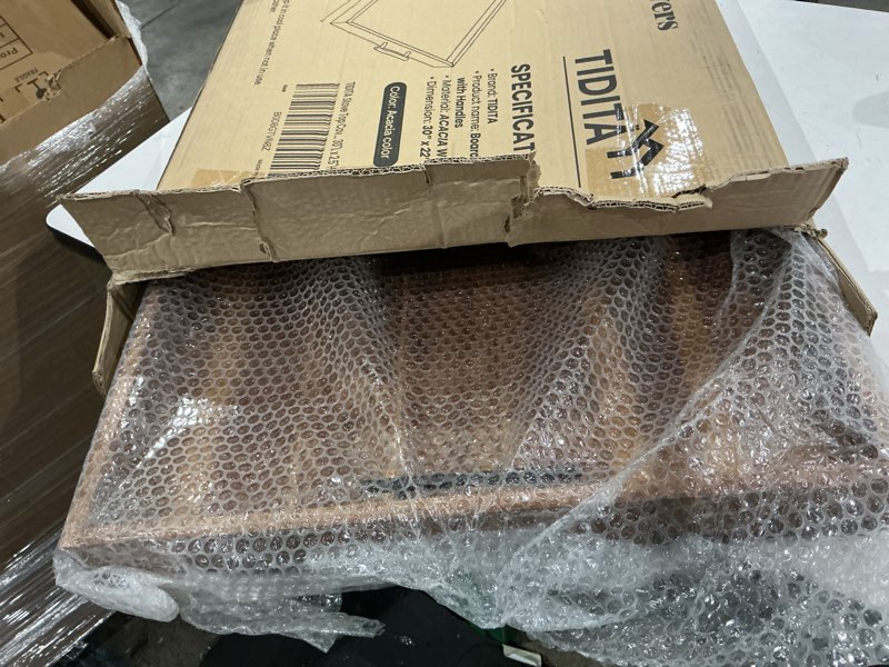 Condition photo showing Good Condition for stove top covers for electric stove with handles 30”x22” (outer) / 28.9”x20.8” (inner) - acacia wood noodle board for gas stovetop - stove top covers for gas burners, sink cutting board (acacia color) acacia 30"l x 22"w