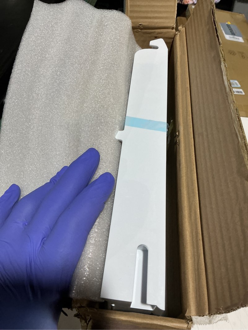 Condition photo showing Good Condition for w10508993, w10864399 refrigerator glass crisper cover compatible with whirlpool, kenmore, maytag, amana and kitchenaid etc, crisper drawer cover assembly w10275293 replace 2217039, 2206096, 2209698