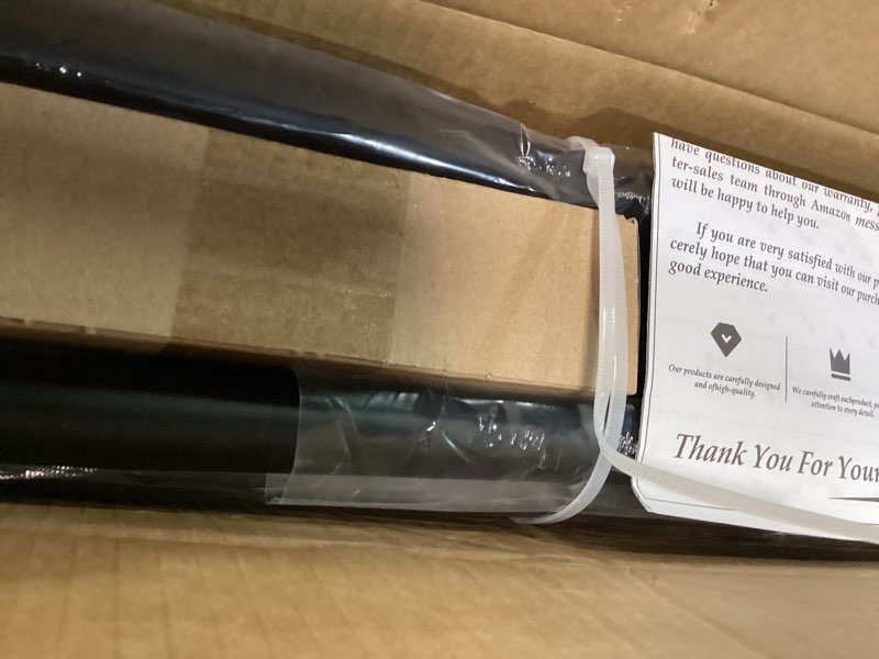 Condition photo showing Good Condition for curtain rods for windows 66 to 120 inch, black wrap around blackout curtain rod, 1 inch adjustable long heavy duty room darkening window treatment rods for bedroom, living room, sliding door black 60''-120'' (1 pack)