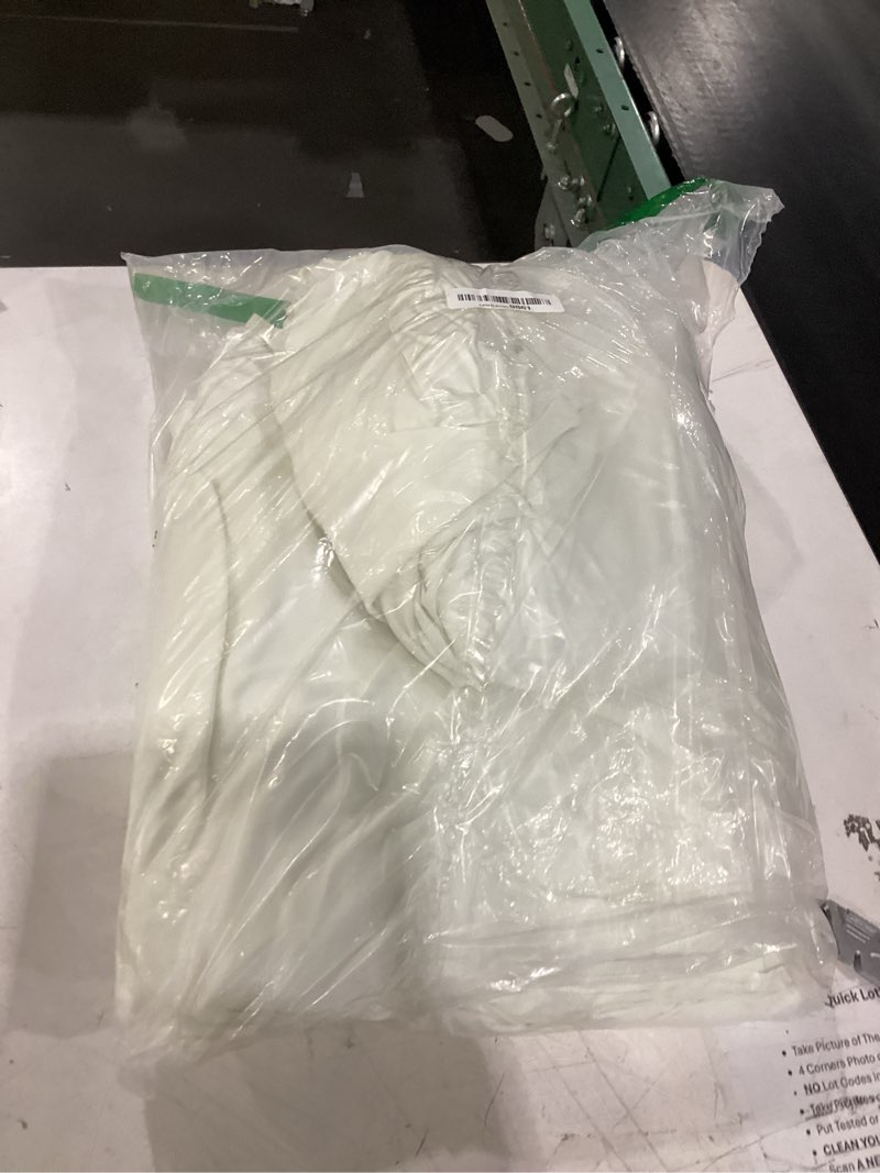 Condition photo showing Good Condition for pureegg plastic table cloth disposable 10 pack, 54 x 108 inch table cloths, party, wedding, thanksgiving decorations, fall tablecloths, rectangle, beige plastic cover, leakproof & sturdy, cream, ivory ivory 54" x 108" rectangle