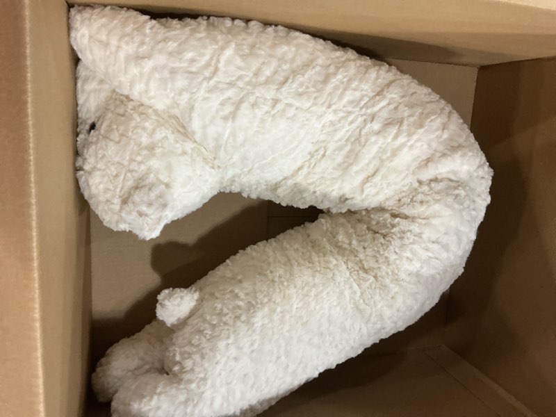 Condition photo showing Good Condition for Bear Plush Pillow - 47 inch Long Plush Bear - Birthday, Christmas, Valentine's Day Gift for Kids Boys Girls (White) 47 inch White Bear