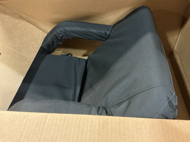 Condition photo showing As Is for Alpcour Reclining Stadium Seat – Wide Bleacher Chair with Back Support and Cushion, Armrests, Side Pockets, and Bleachers Hook – Best Stadium Seats Chairs for Camping, Kayak, & Paddle Board Backs 21" Wide - 2 Pack Black