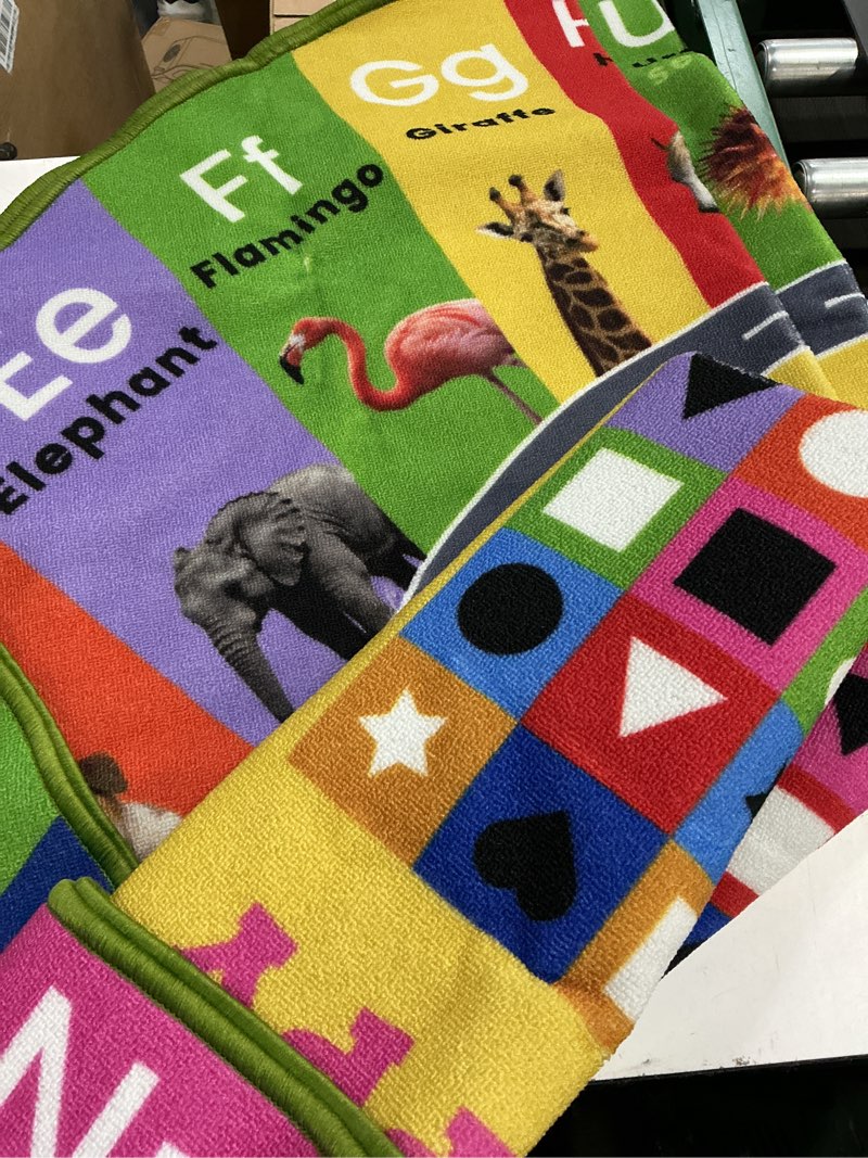 Condition photo showing Good Condition for kc cubs educational kids rug – abc alphabet, 123 numbers & shapes learning mat – soft interactive carpet for classroom, playroom & bedroom 8’ round