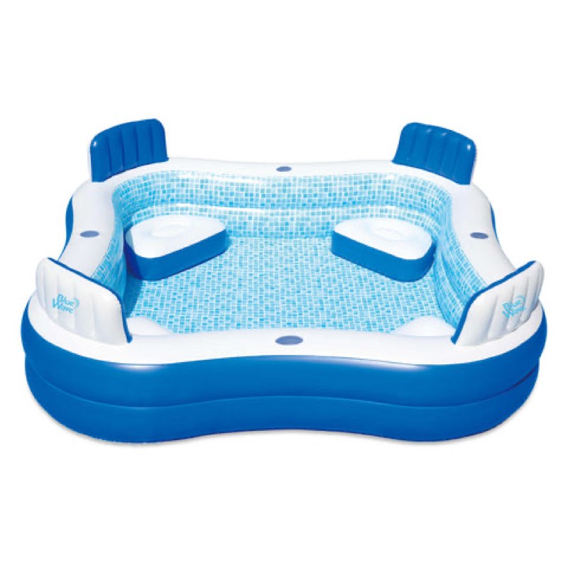 Inflatable 88-in x 88-in x 26-in Deep Pool with Cover